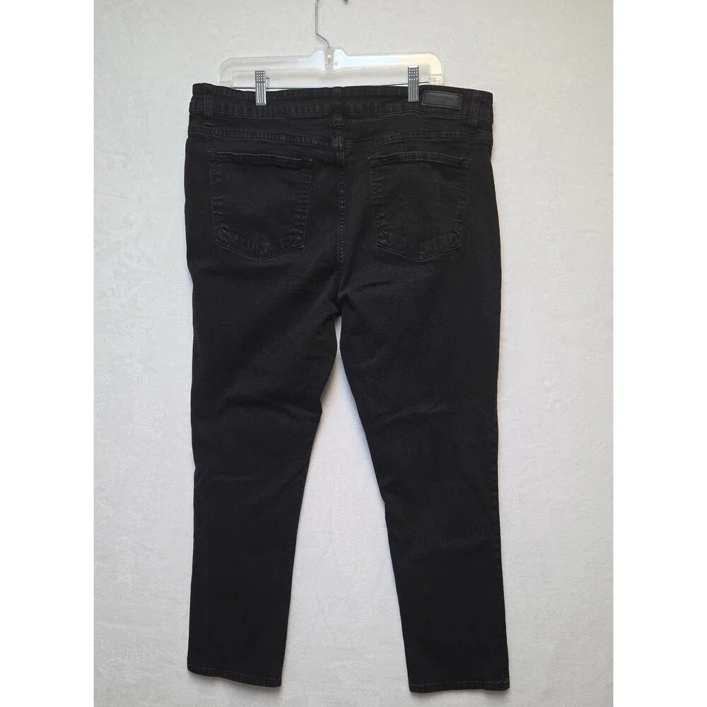 Kenneth Cole Men Black Jeans Straight Leg Fit 38X32 Stretch New York NEW